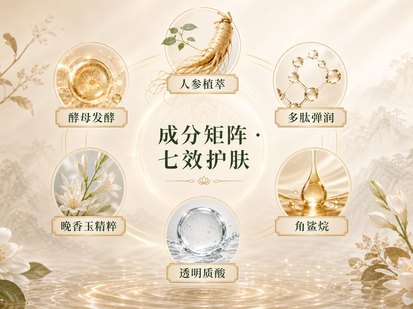 GBNR 引芳堂核心成分矩阵说明图